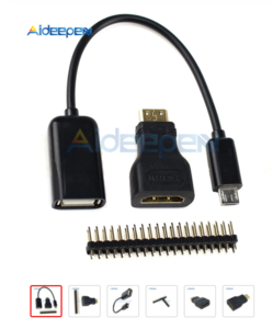 라즈베리파이용 핀헤더+USB컨버터+HDMI 컨버터