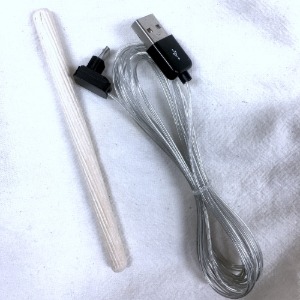 가장 얇고 빳빳한  micro-5pin USB Cable 3m 케이블 (투명)